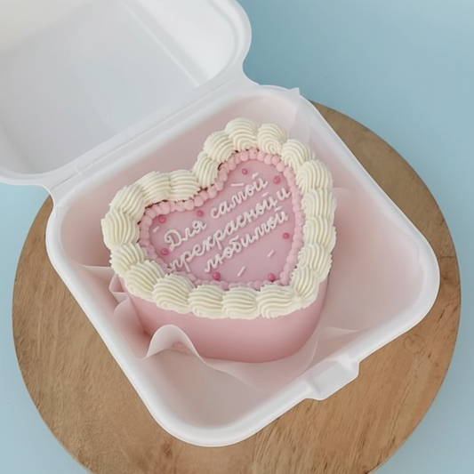 Heart Lace Bento Cake