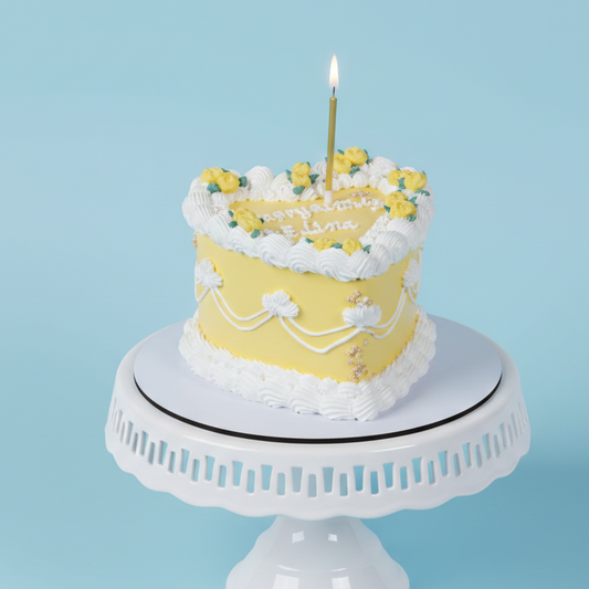 Golden Candle Vintage Cake