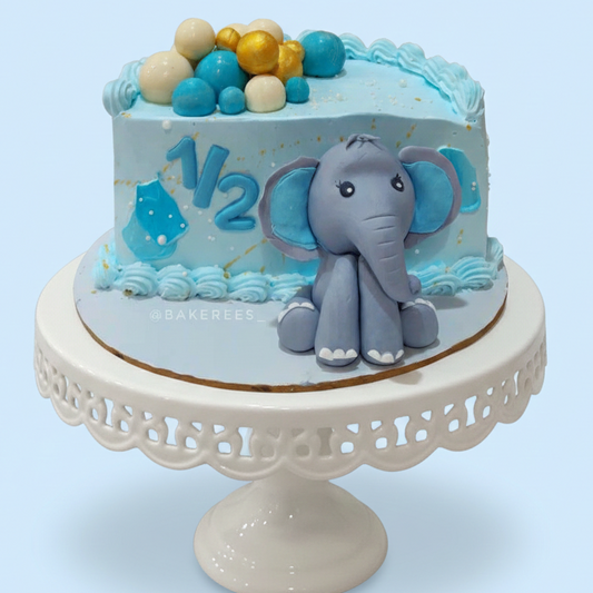 Baby Elephant Half-Year Delight Cake