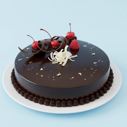 Midnight Cherry Truffle Cake