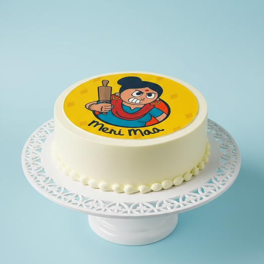Super Mom Cartoon Cake
