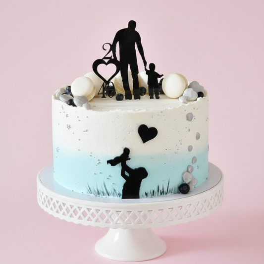Love Silhouette Cake