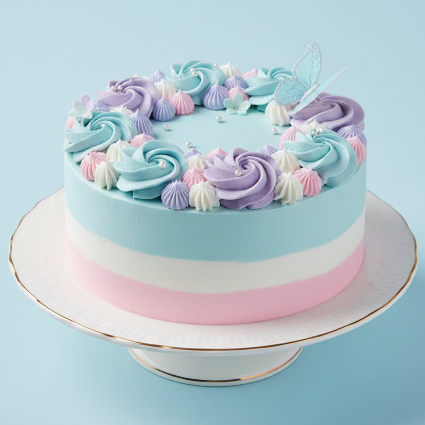 Pastel Butterfly Dream Cake
