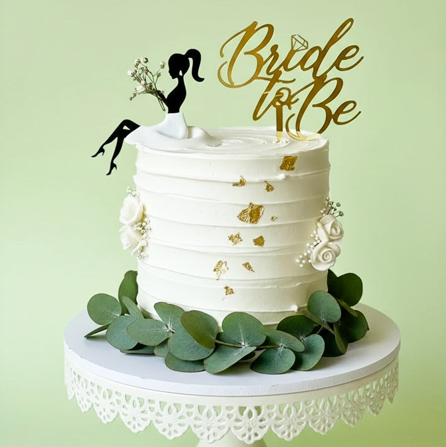 Golden Bride-to-Be Elegance Cake