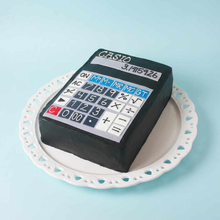 Classic Calculator Accountant Cake