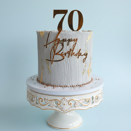 The Minimalist Gold Milestone Cake