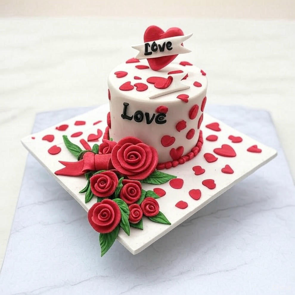 Bouquet with Roses Cake