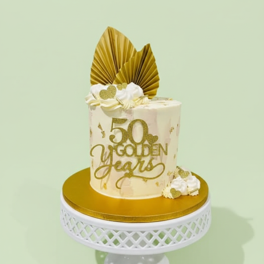 Golden Years Elegance Cake