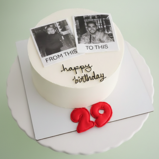 Memory Lane Photo Celebration Cake