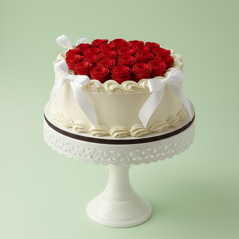 Scarlet Blossom Classic Cake