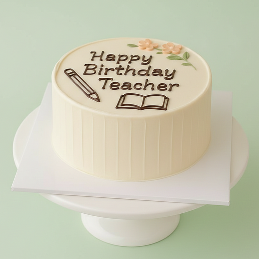 Elegant Teacher Birthday Cake