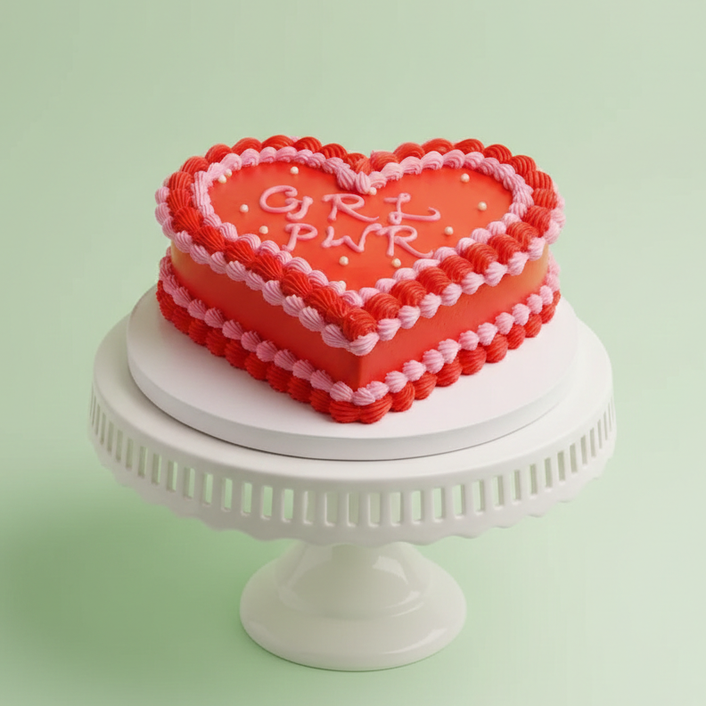 Scarlet Heart Vintage Cake