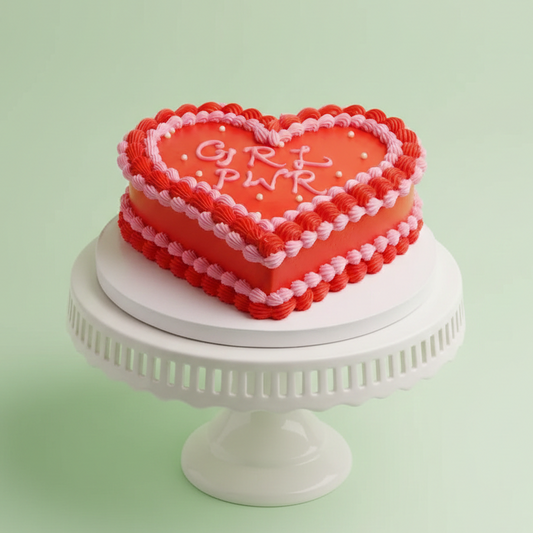 Scarlet Heart Vintage Cake