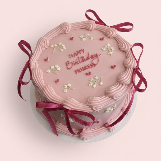 Ribbon Charm Celebration Cake