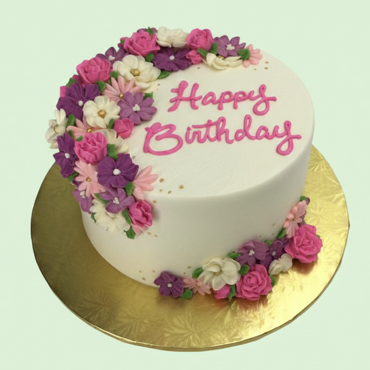Floral Love Birthday Cake
