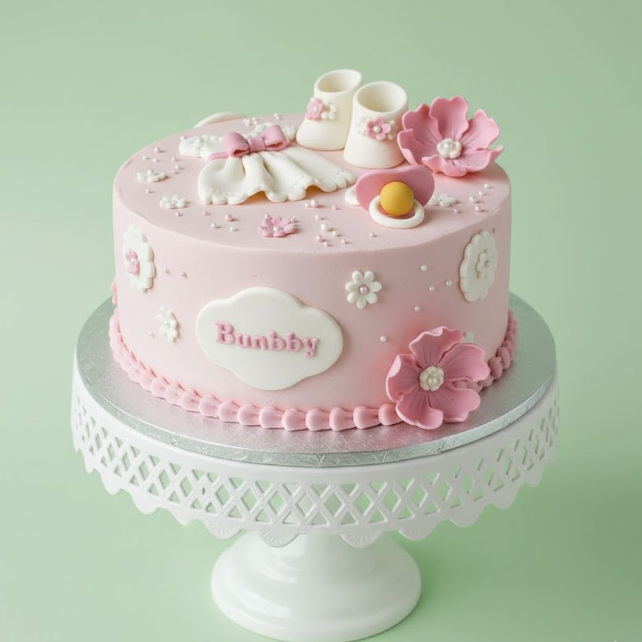 Pink Peony Garden Cake