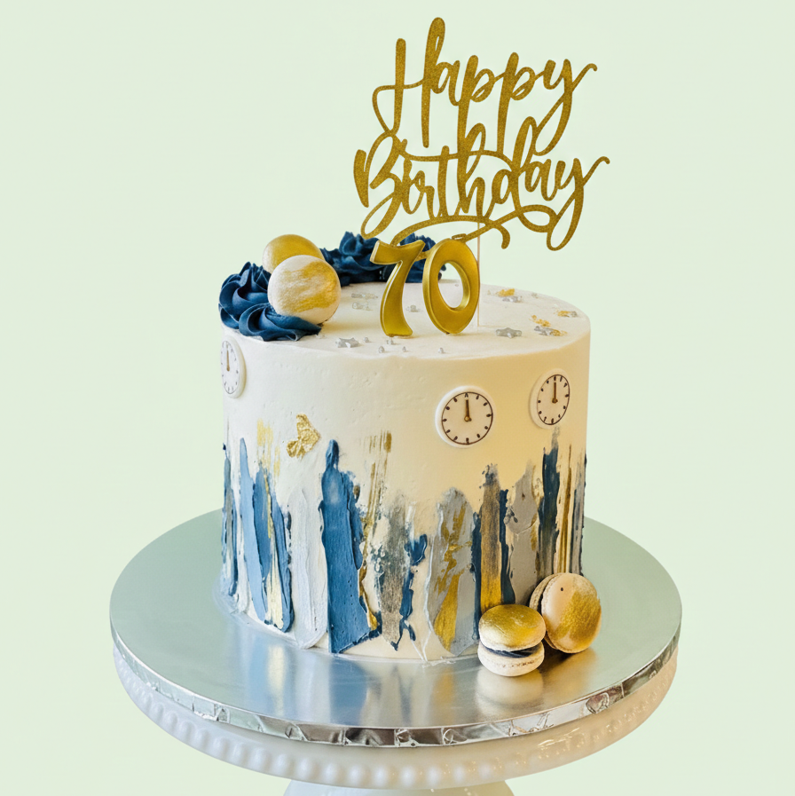The Azure Artistry Cake