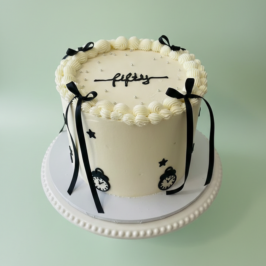 Noir Bow Elegance Cake