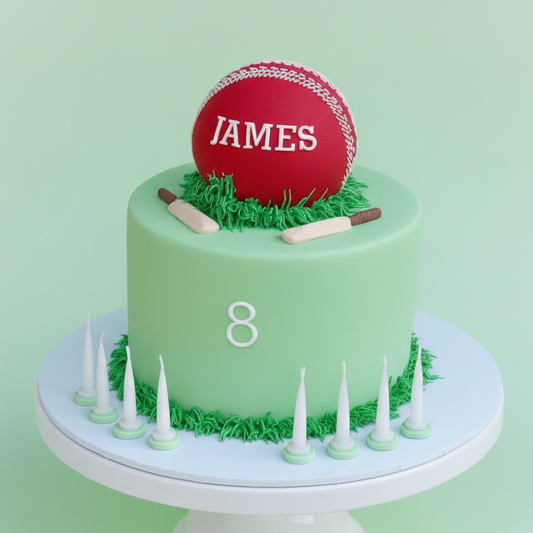 Personalized Cricket Star Cake