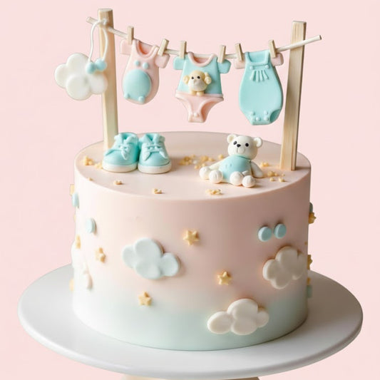Cloudy Clothesline Cake