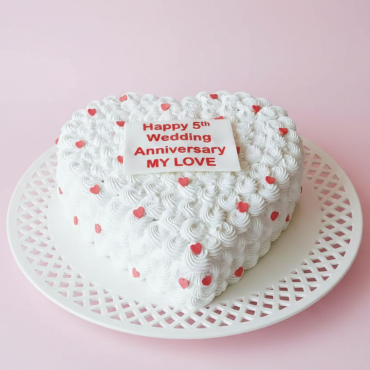 Forever Yours 5th Anniversary Cake