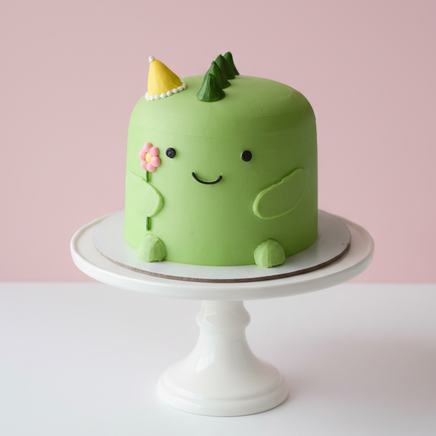 Smiley Dino Smash Cake