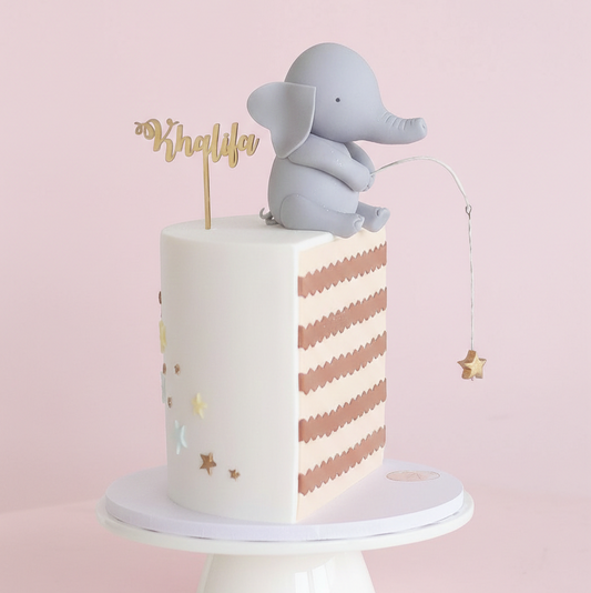 Pastel Elephant Starry Celebration Cake