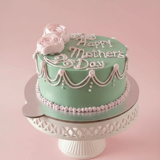 Elegant Mint Mother’s Day Cake