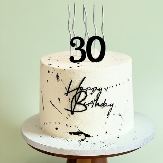 Modern Splash 30 Cake