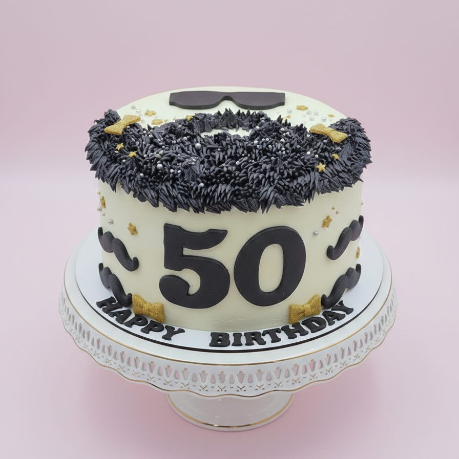 Midnight Gold 50 Cake