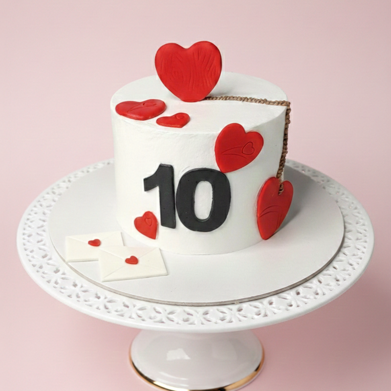 Ten Years, One Heart Cake