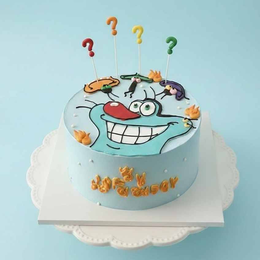 Smiley Mystery Cartoon Cake