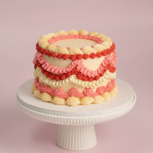 Blush Ribbon Charm Cake
