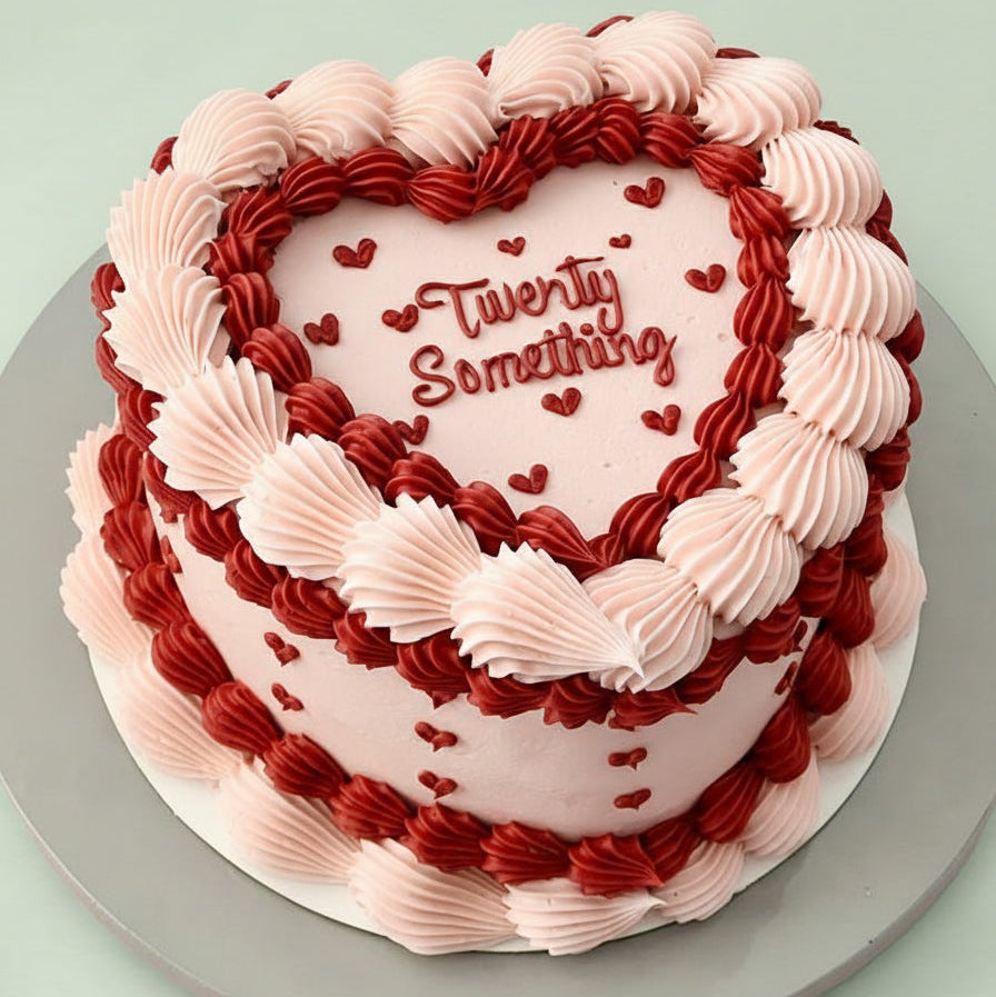 Timeless Romance Heart Cake