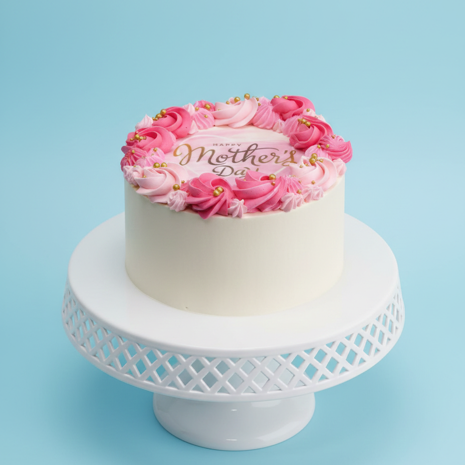 Pink Floral Mom Cake