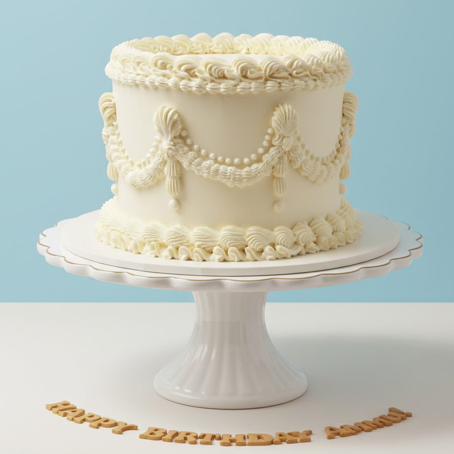 Royal Pearl Lace Cake