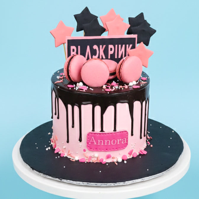 Pink Pop Glam Drip Cake