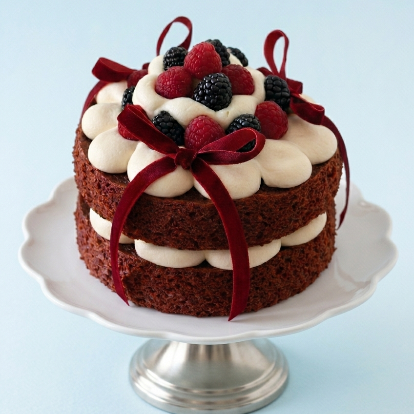 Berry Bliss Velvet Cake