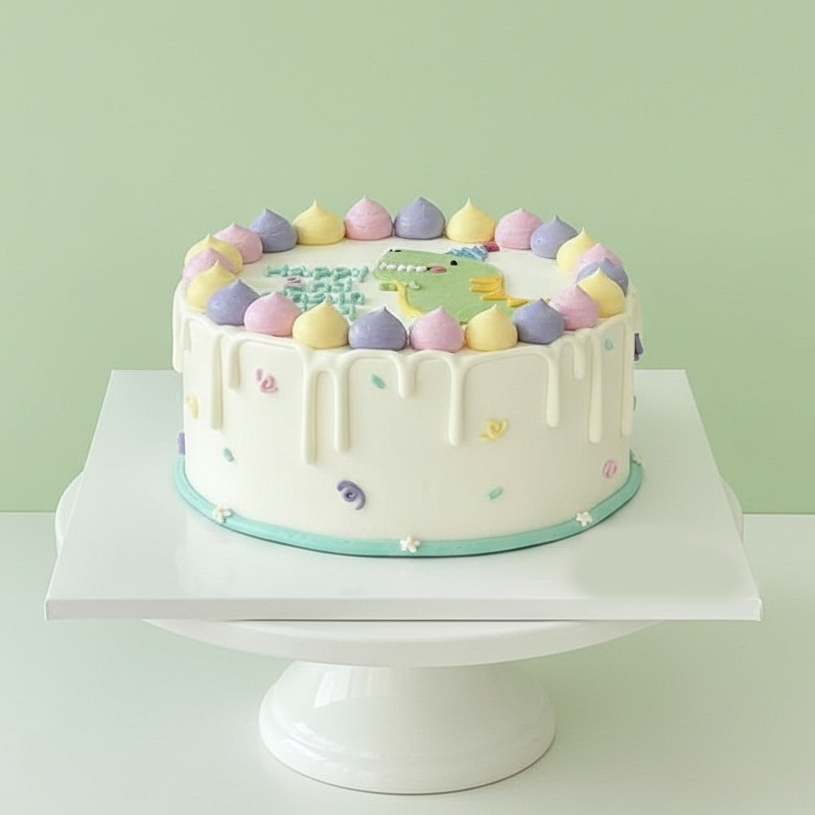 Pastel Dino Sprinkle Cake