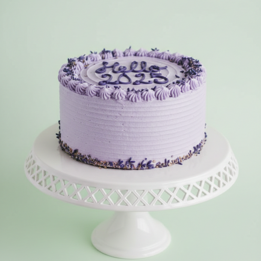 Lavender Sparkle New Year Cake