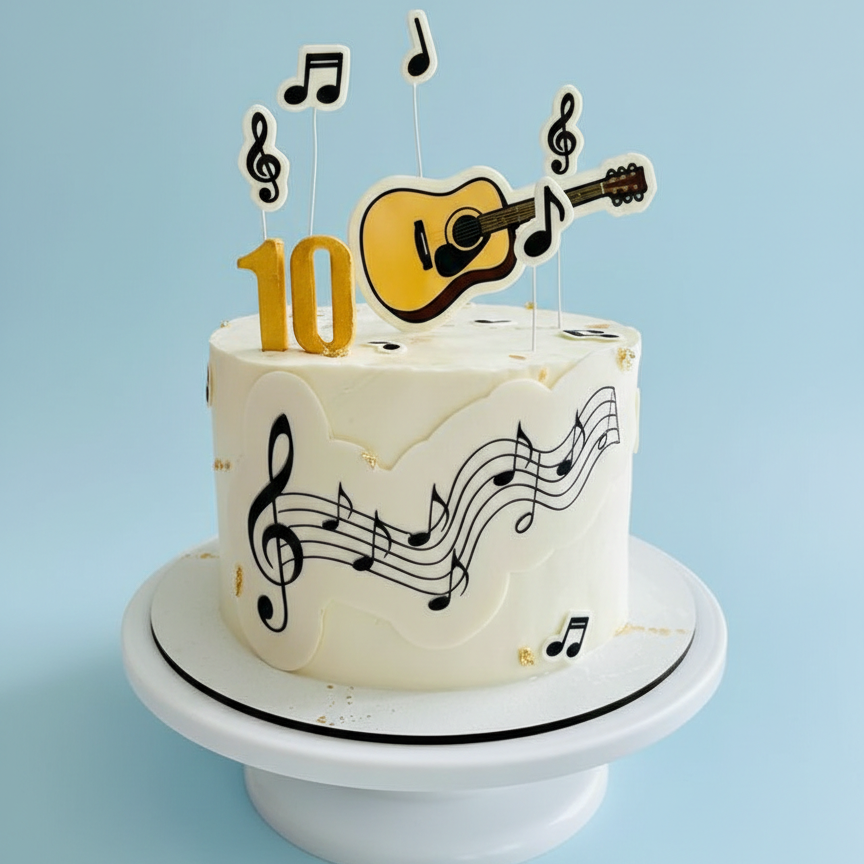 Musical Notes Milestone Cake
