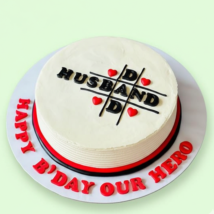 Our Hero Husband Cake