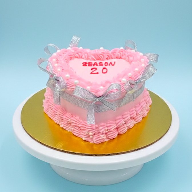 Pink Heart Surprise Cake