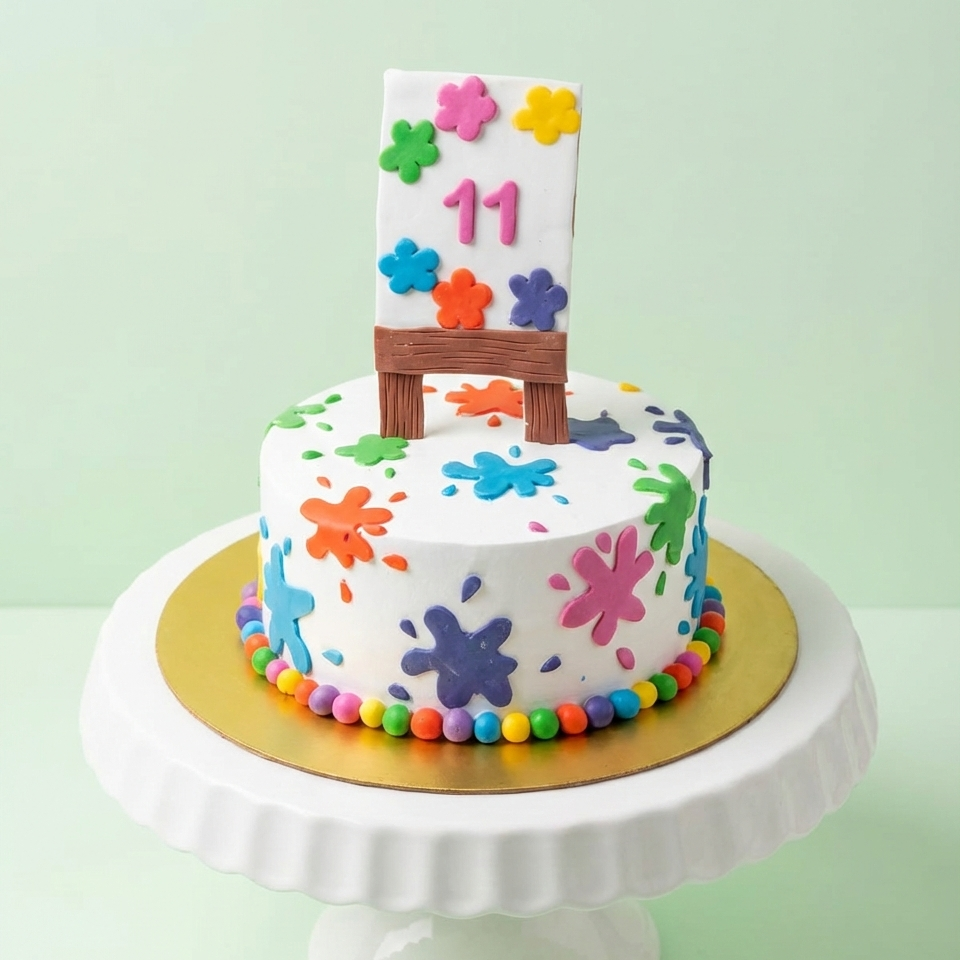 Creative Splash Number Cake