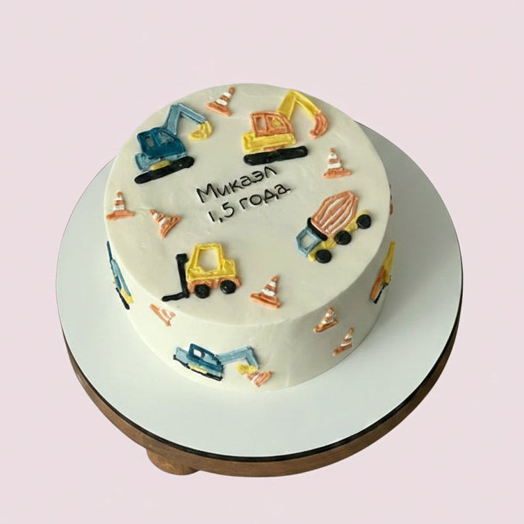 Tiny Trucks Party Cake