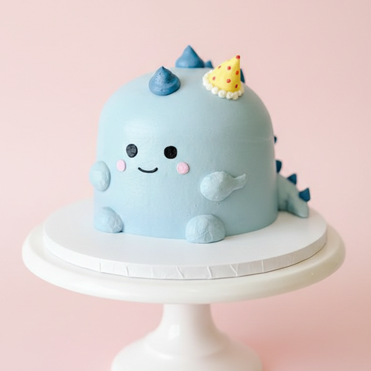 Baby Blue Dino Cake