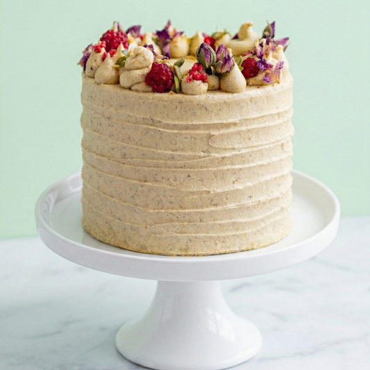 Rustic Floral Cream Cake