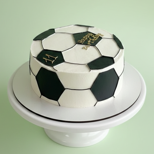 Classic Soccer Ball Celebration Cake