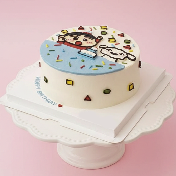 Pastel Cartoon Celebration Cake