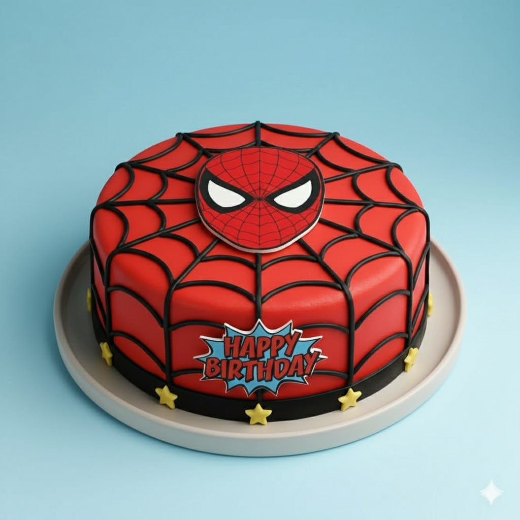 Spidey Web Smash Cake